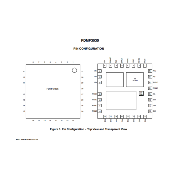 FDMF3035 Mosfet 50A Entegre