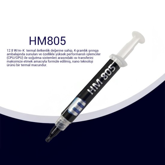 HM805 12.8W 4 Gr Şırınga Termal Macun