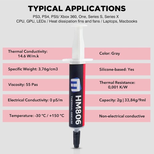 HM806 14.6W 2 Gr Şırınga Termal Macun