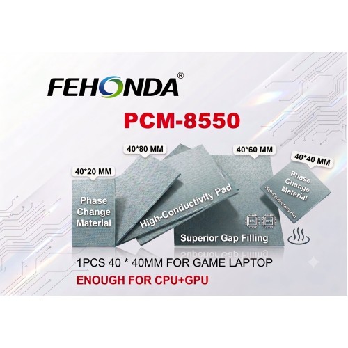 Fehonda PCM8550 PTM 40x40x025 8.5W/Mk Faz Değişimli Thermal Pad/Macun