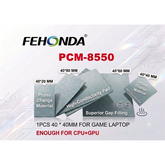 Fehonda PCM8550 PTM 40x80x025 8.5W/Mk Faz Değişimli Thermal Pad/Macun