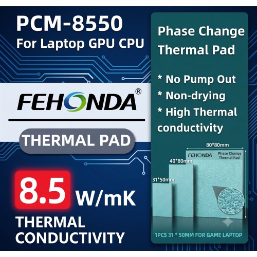 Fehonda PCM8550 PTM 40x20x025 8.5W/Mk Faz Değişimli Thermal Pad/Macun