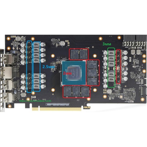 Asus RTX 3060 3060 ti 3070 Dual 2mm VRAM Termal Pad