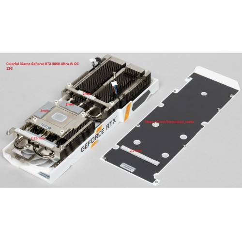 Colorful iGame GeForce RTX 3060 Ultra W OC 12G L-V 2mm VRAM Termal Pad