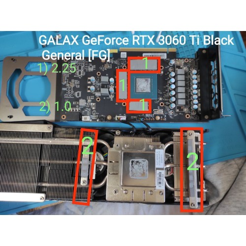 Galax RTX 3060 Ti Black General 1mm VRAM Termal Pad
