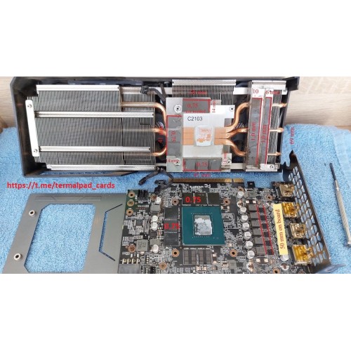 Gigabyte RTX 3060 Gaming OC 12G 0.75mm VRAM Termal Pad