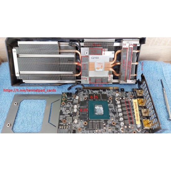 Gigabyte RTX 3060 Gaming OC 12G 0.75mm VRAM Termal Pad