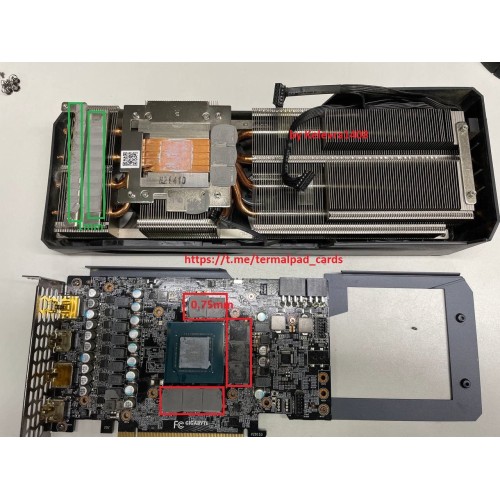 Gigabyte RTX 3060 Ti Aorus Elite 8GB 0.75mm VRAM Termal Pad