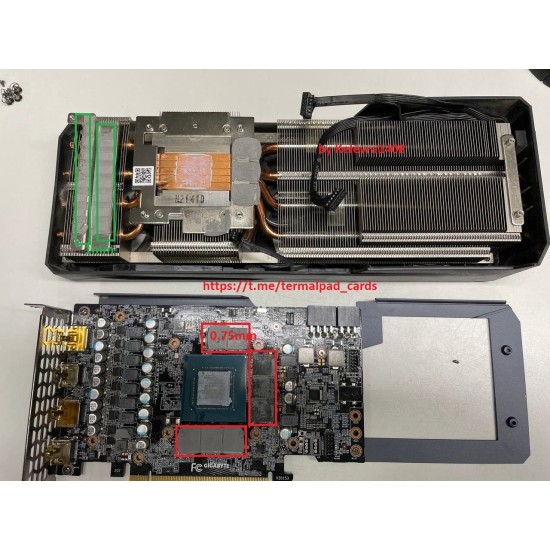 Gigabyte RTX 3060 Ti Aorus Elite 8GB 0.75mm VRAM Termal Pad