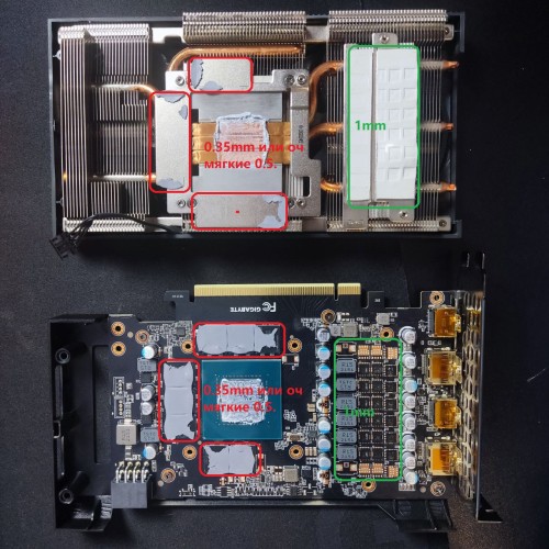 Gigabyte RTX 3060 Ti Windforce OC 0.50mm VRAM Termal Pad