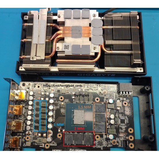 Gigabyte RTX 3060 Windforce OC GV-N3060WF2OC-12GD 2mm VRAM Termal Pad
