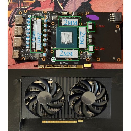 HP OEM RTX 3060 Ti 2mm VRAM Termal Pad