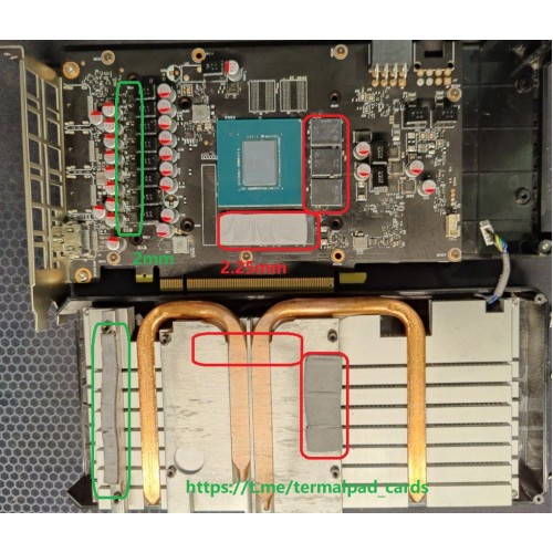 Jieshuo RTX 3060 laptop 6gb 2.25mm VRAM Termal Pad