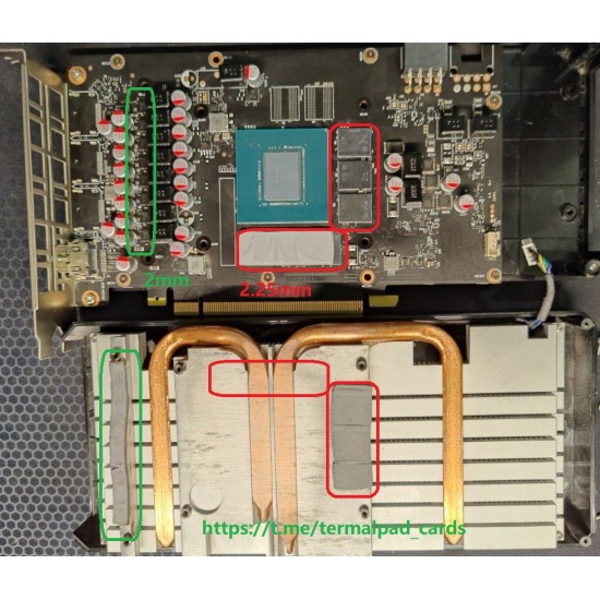 Jieshuo RTX 3060 laptop 6gb 2.25mm VRAM Termal Pad