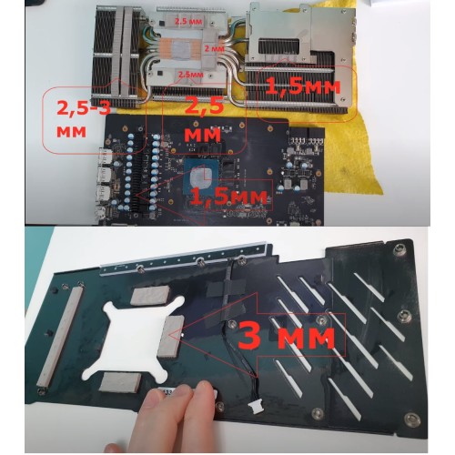 Msi RTX 3060 Ti Gaming Z Trio 2.5mm VRAM Termal Pad