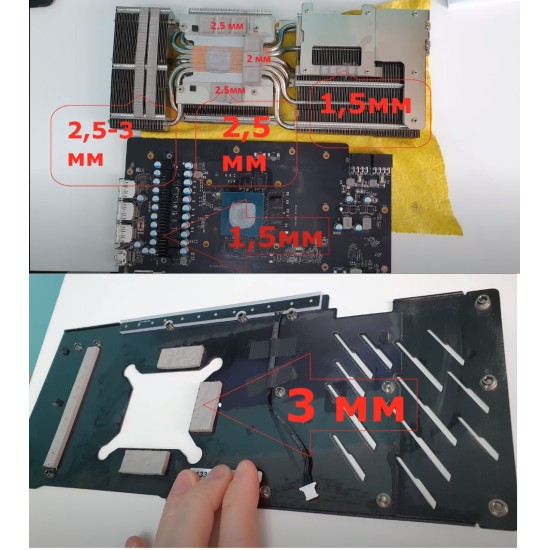 Msi RTX 3060 Ti Gaming Z Trio 2.5mm VRAM Termal Pad