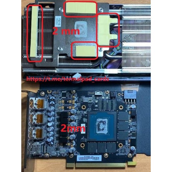 Yeston RTX 3060 2mm VRAM Termal Pad