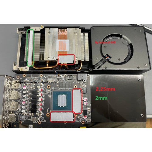 Zotac RTX 3060 12GB TURBO 2.25mm VRAM Termal Pad