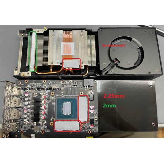 Zotac RTX 3060 12GB TURBO 2.25mm VRAM Termal Pad