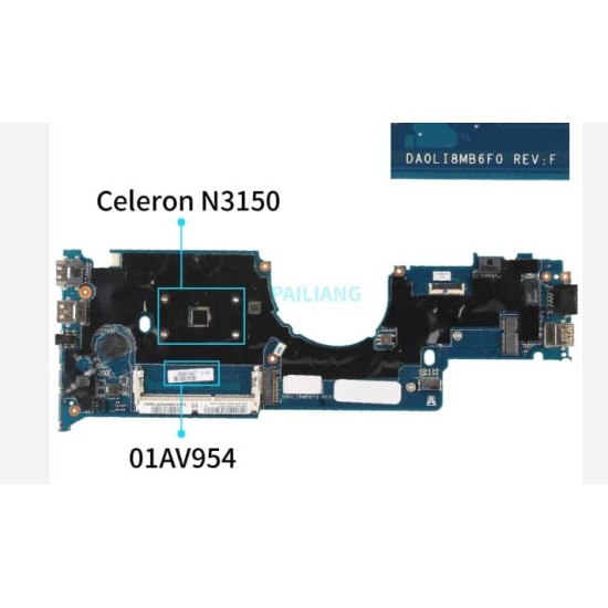 Lenovo ThinkPad 11E YOGA 11E Anakart DAOLI8MB6F0 Anakart Celeron N3160