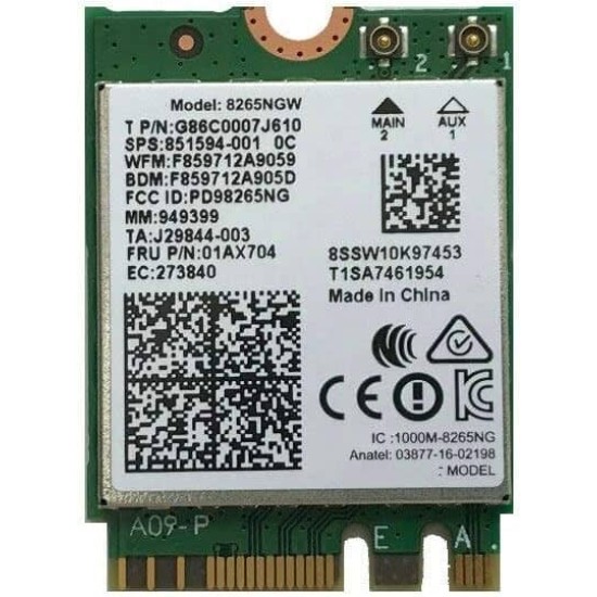 LENOVO X270 T470 T570 WİFİ KART WİRELESS KART H93544-002 8265NGW