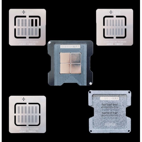 3D VRAM DDR5-DDR6X C4 Stencil + Ara Yuva + Magnet 5 Parça Set