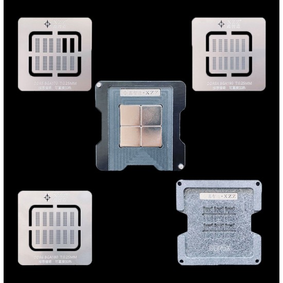 3D VRAM DDR5-DDR6X C4 Stencil + Ara Yuva + Magnet 5 Parça Set