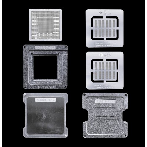 3D VRAM/GPU DDR5 DDR6 RTX4090 C4 Stencil + Ara Yuva + Magnet 6 parça set