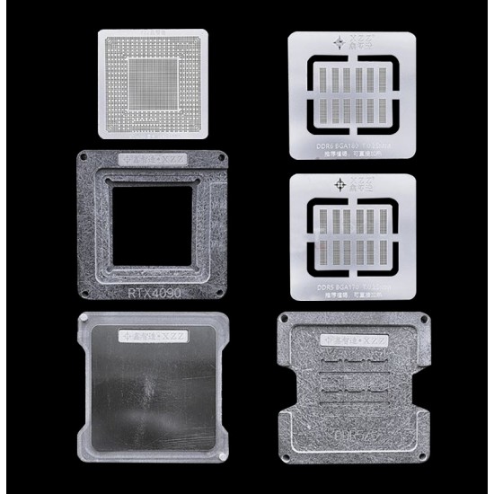 3D VRAM/GPU DDR5 DDR6 RTX4090 C4 Stencil + Ara Yuva + Magnet 6 parça set