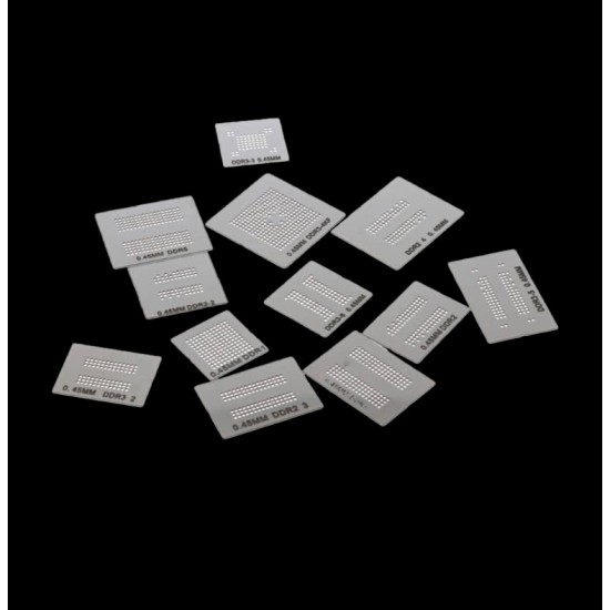 DDR1 DDR2 DDR3 DDR4 DDR5 DDR6 DDR7 RAM Stencil Kalıp 14 Çeşit